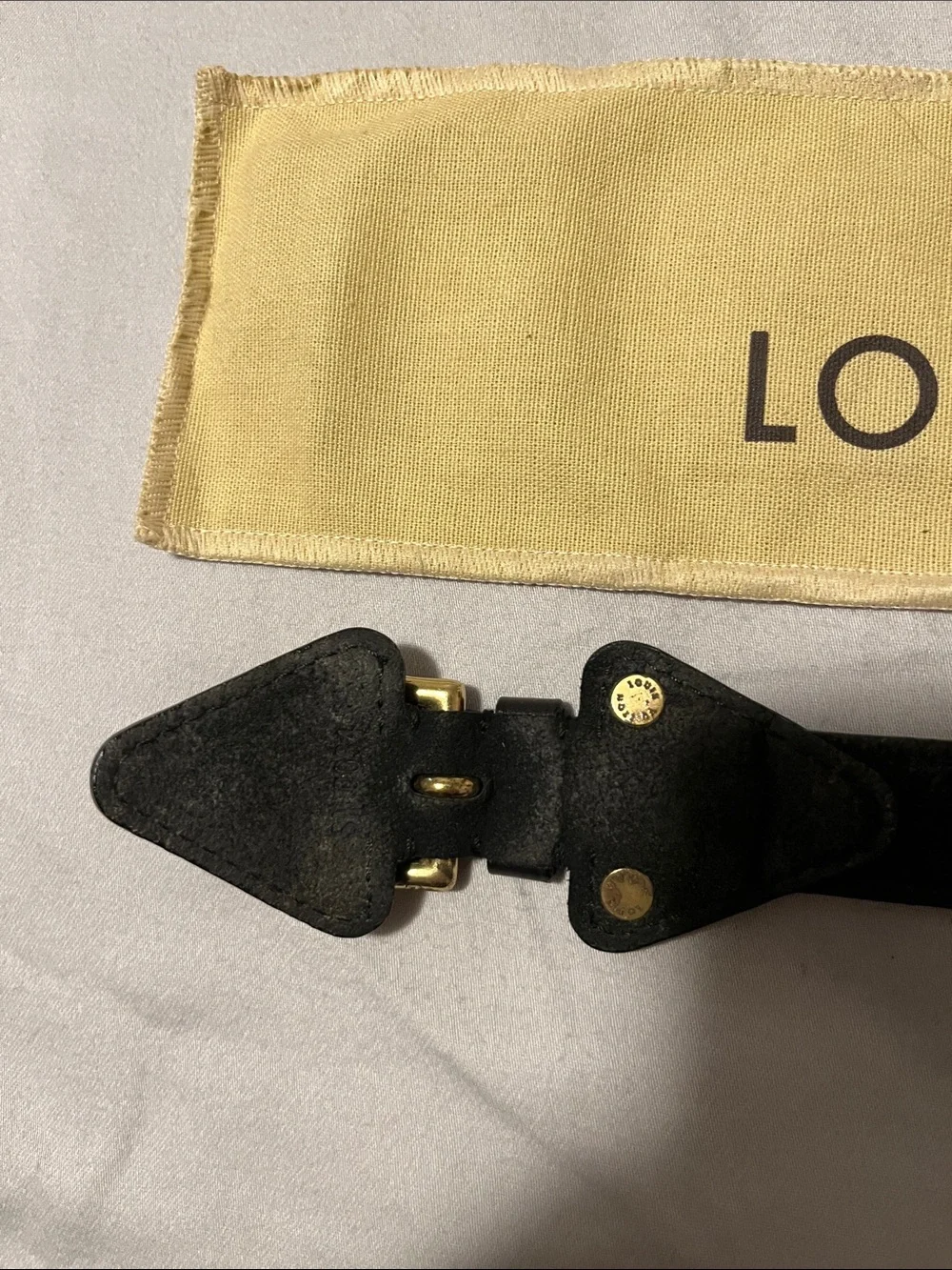 Louis Vuitton Black Leather Bracelet